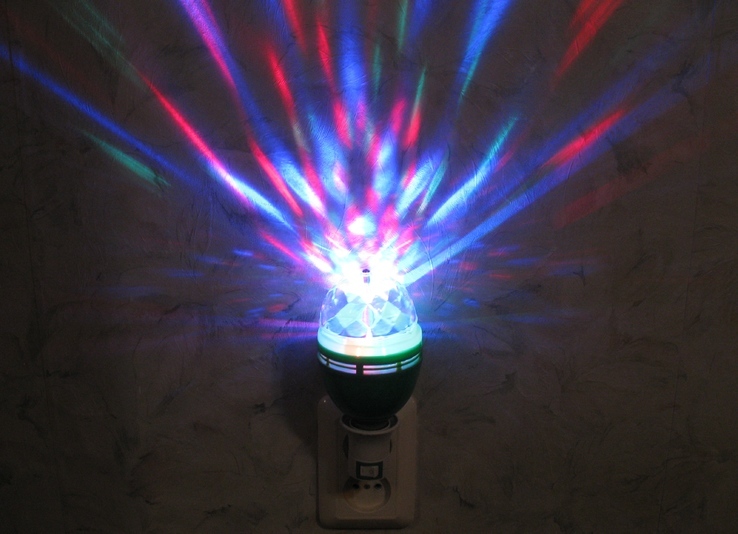 Диско Лампа вращающаяся , разноцветная ,  LED Mini Party Light, фото №9