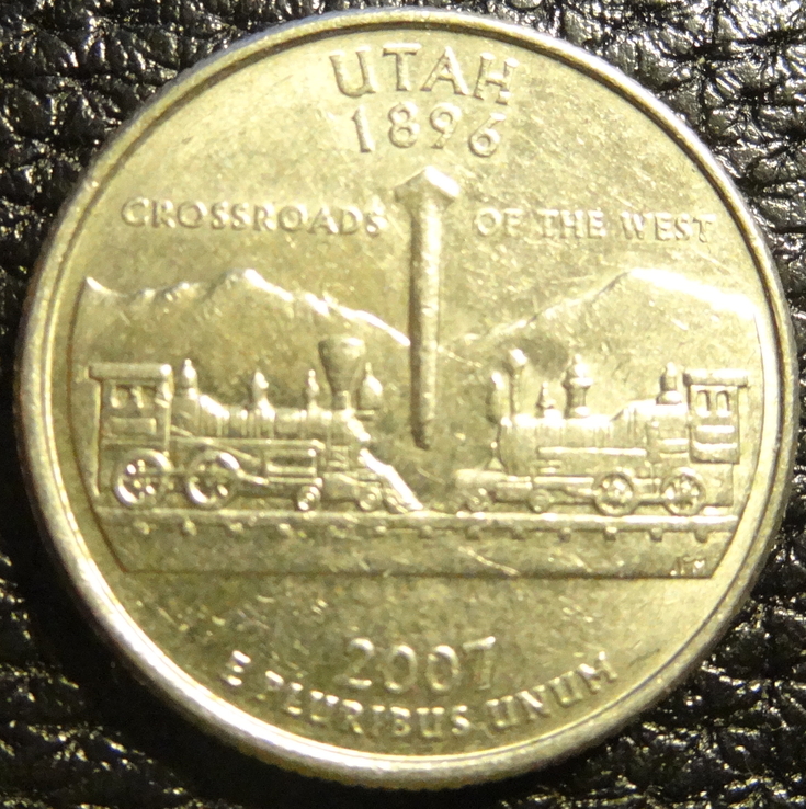 25 центів США 2007 P Юта, фото №2