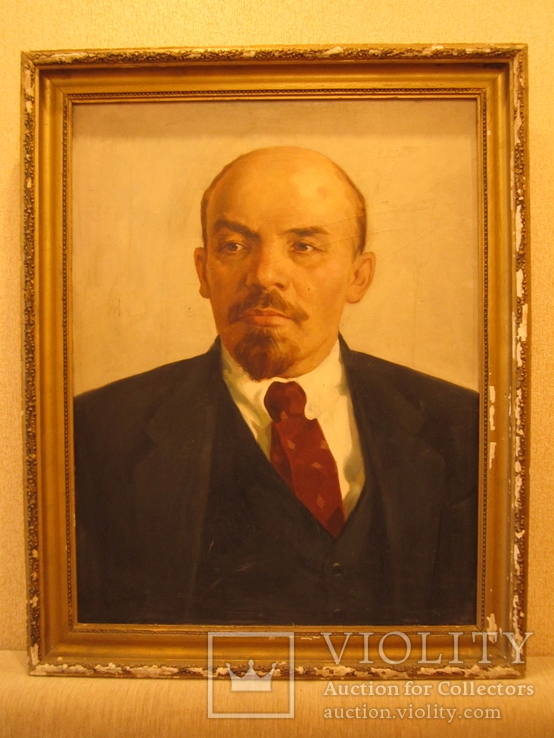 Портрет В.И.Ленина холст,масло 70*90 см. 1977 года