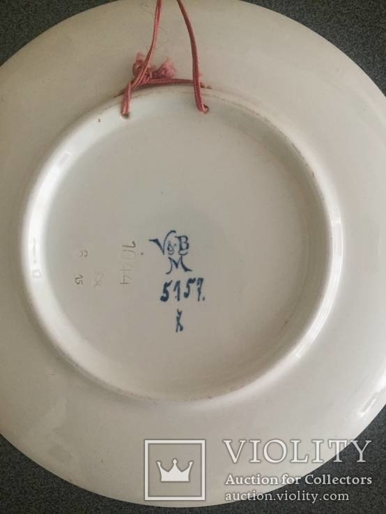 Настенная фарфоровая сюжетная тарелка (ручная роспись), Голландия., фото №4