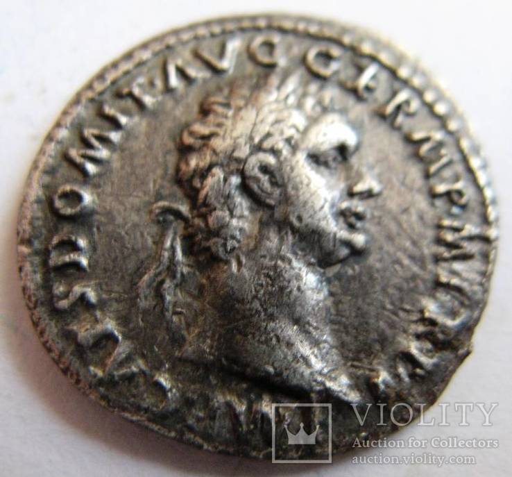 Серебряный денарий Domitian (86 г.н.э)- точная датировка., фото №2