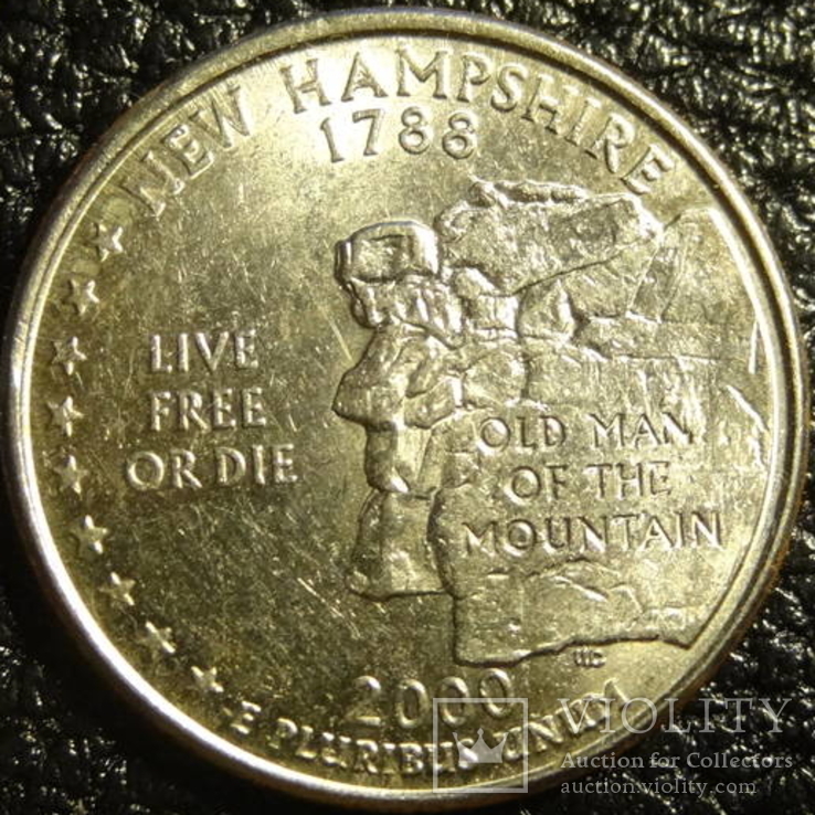 25 центів США 2000 P Нью-Гемпшір