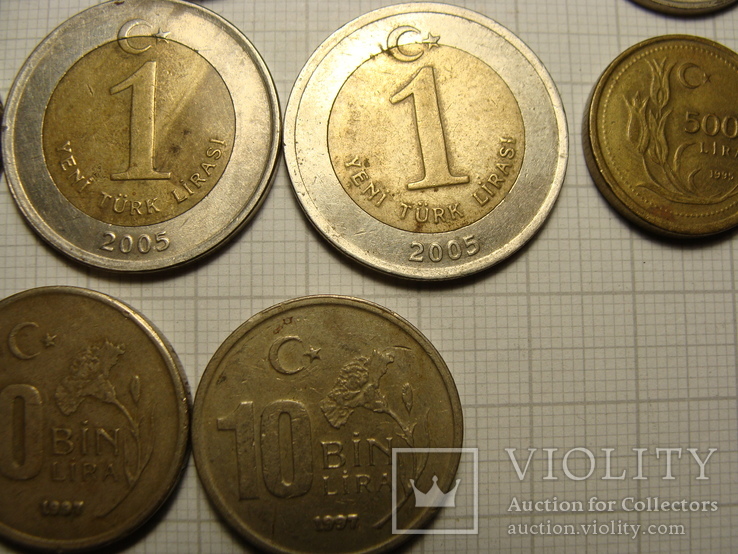Монеты Турции  19 шт., фото №6