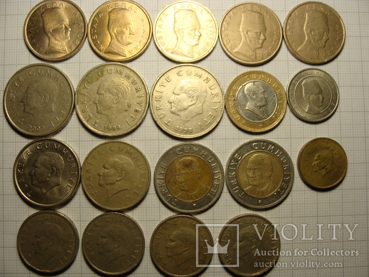 Монеты Турции  19 шт., фото №7
