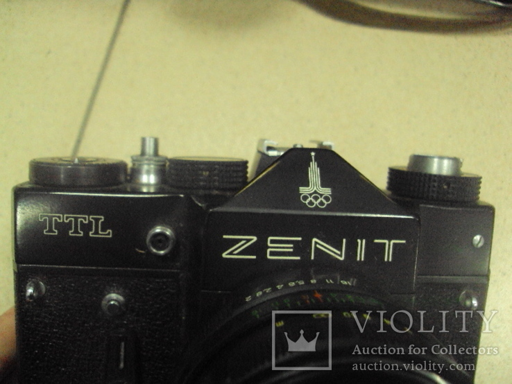 Фотоаппарат Зенит TTL олимпиада с чехлом, объектив helios-44M, фото №9