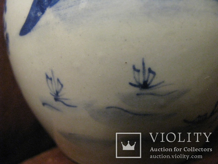 Старая Азиатская ваза - живопись кобальтом., photo number 6