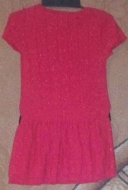 Платье красное с золотистой ниткой., фото №5