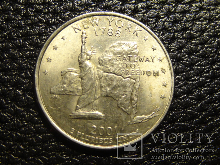 25 центів США 2001 D Нью Йорк