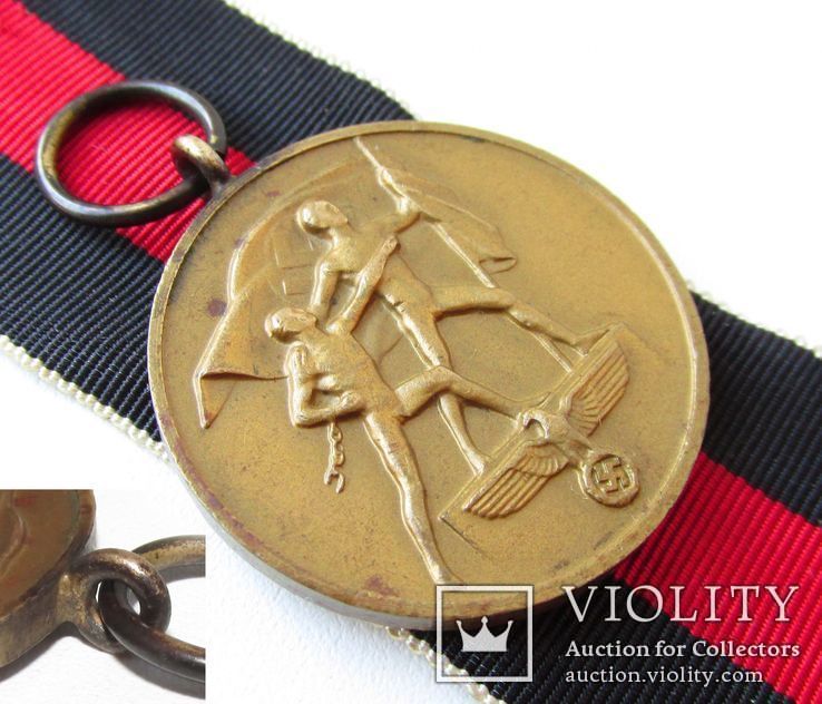 III REICH медаль за присоединение Судетов 1938 год., фото №6
