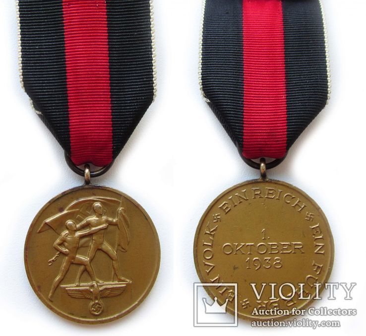 III REICH медаль за присоединение Судетов 1938 год., фото №8