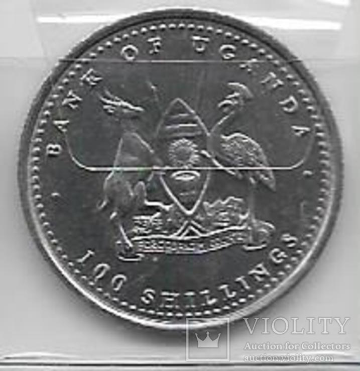  Уганда 100 шиллингов 2004 год (Обезьяна), фото №3