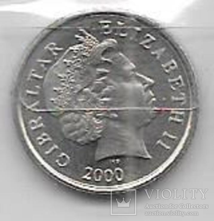  Гибралтар 5 пенсов 2000 год (Берберская обезьяна), numer zdjęcia 3