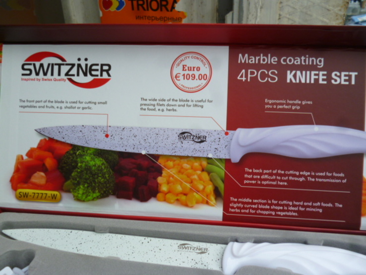Набір Ножів 3 + . SWITZNER Нові колір Білий №1 з Німеччини, фото №4