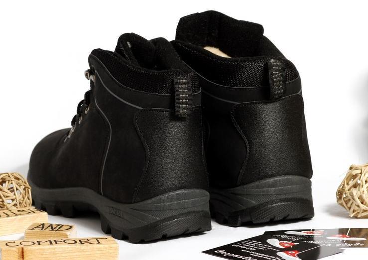 Спортивные ботинки Черные Иск Нубук 42 размер 27 см стелька, фото №4
