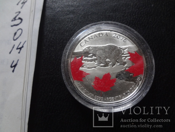 20 долларов 2016 Канада серебро 999    (О.14.4)~, фото №2