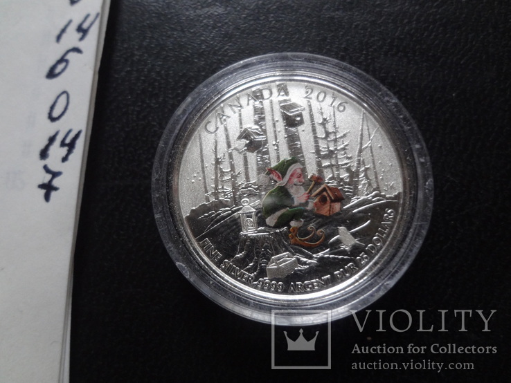 20 долларов 2016  Канада серебро 999    (О.14.7)~, фото №2