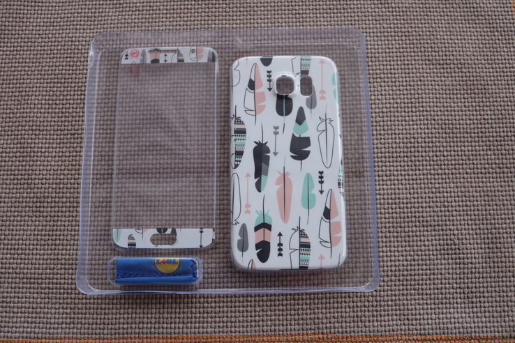 Защитный набор: чехол бампер, пленка и платок для Samsung Galaxy S6, фото №6
