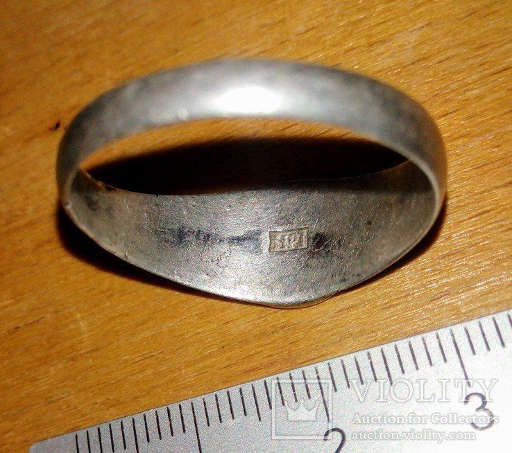 Перстень серебряный ПМВ, фото №5
