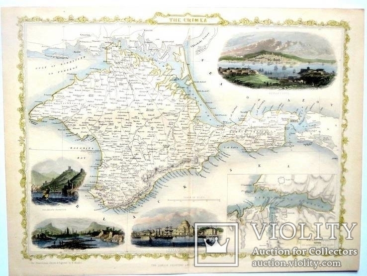 Карта Крыма XIX века - 1856 год, фото №2
