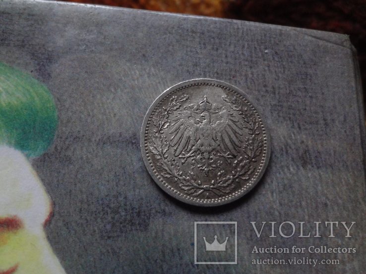 1/2 марки 1906  Германия серебро   (С.4.3)~, фото №4