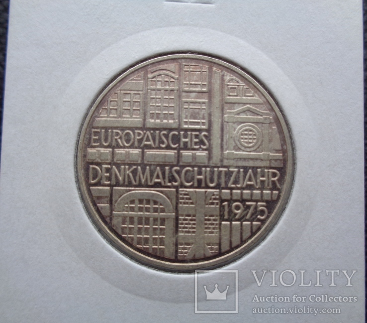 Германия 5 марок 1975 серебро, фото №2