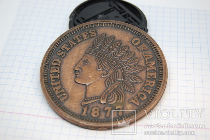 Медаль США. 1 цент. USA. 76мм, фото №2