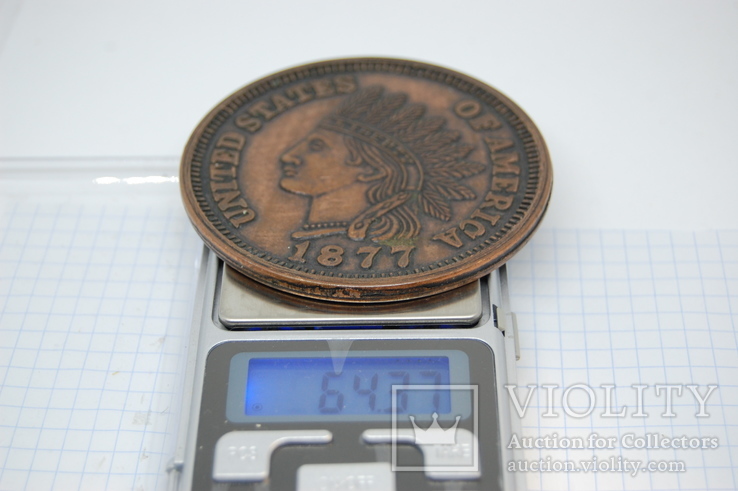 Медаль США. 1 цент. USA. 76мм, фото №4