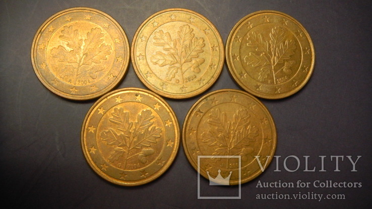 5 євроцентів Німеччина 2004 (всі монетні двори), фото №2