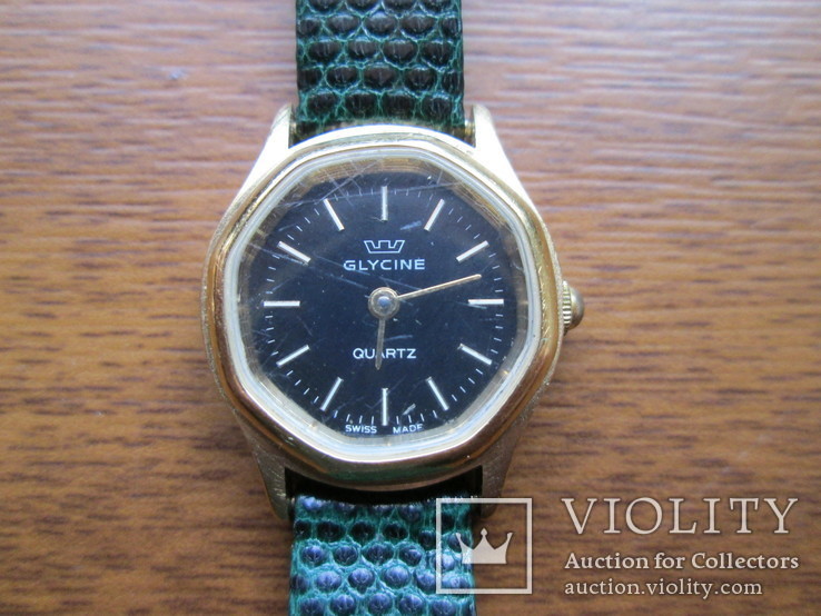 Швейцарские женские часы GLYCINE позолота 10 микрон