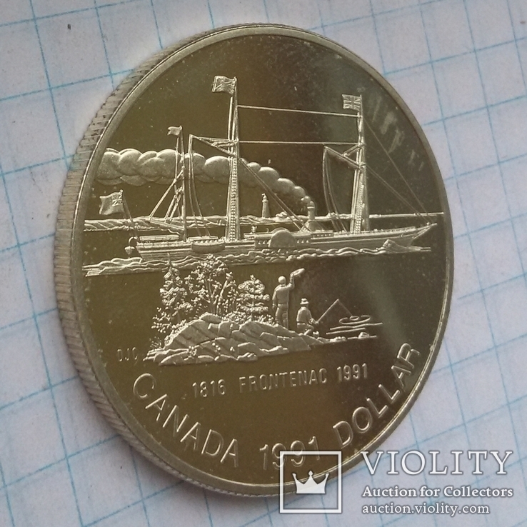 1 $ 1991 года, Канада.Корабль., фото №8