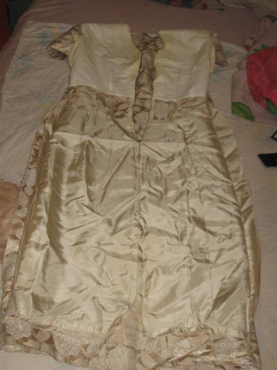 Эксклюзивное парчовое платье от модистки, фото №7