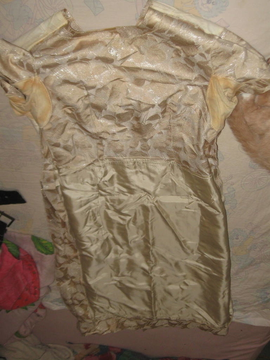Эксклюзивное парчовое платье от модистки, фото №8