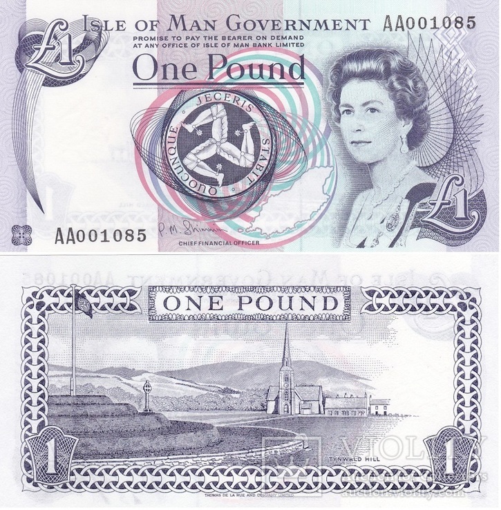 Isle of Man Остров Мен Мэн - 1 Pound 2009 UNC P. 40c JavirNV