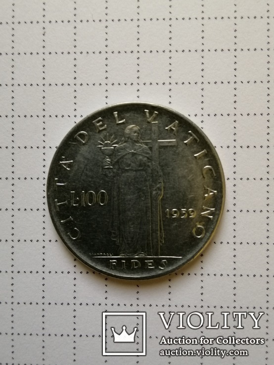 100 лир 1959 Ватикан