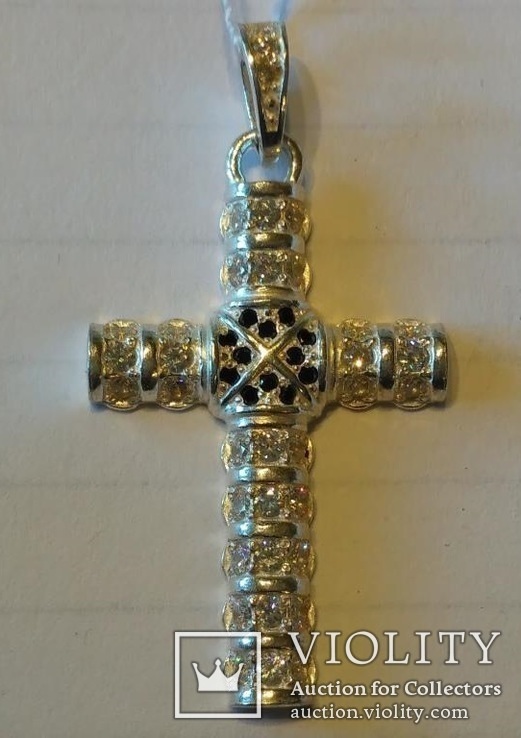Крест 1 серебро ( новый ), фото №2