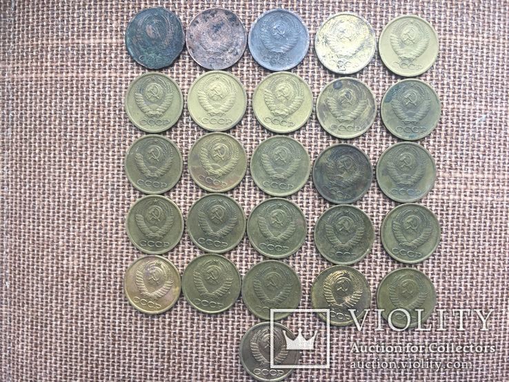 1 копейка СССР 26 монет разных годов без повторов, фото №3