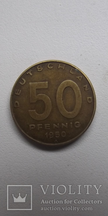ГДР. 50 пфенингов 1950, фото №2