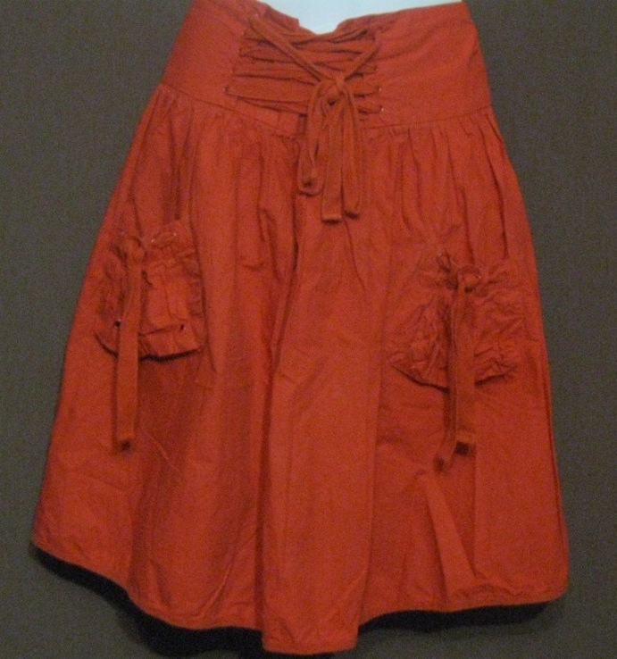 Юбка женская  красная с карманами. Классная юбочка., фото №2