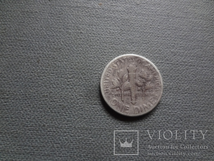10 центов 1947 США  серебро    (С.7.28)~, фото №4