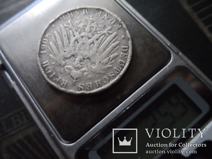 5 марок 1908 Германия  Серебро (А.6.11)~, фото №6