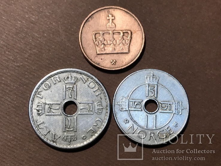 Монеты Норвегии 4 шт, фото №2
