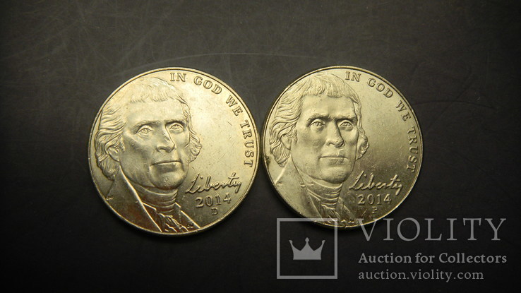 5 центів США 2014 (два різновиди)