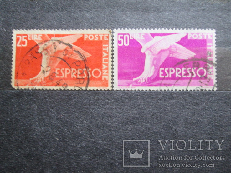 Италия 1945 -1955 экспресс почта гаш