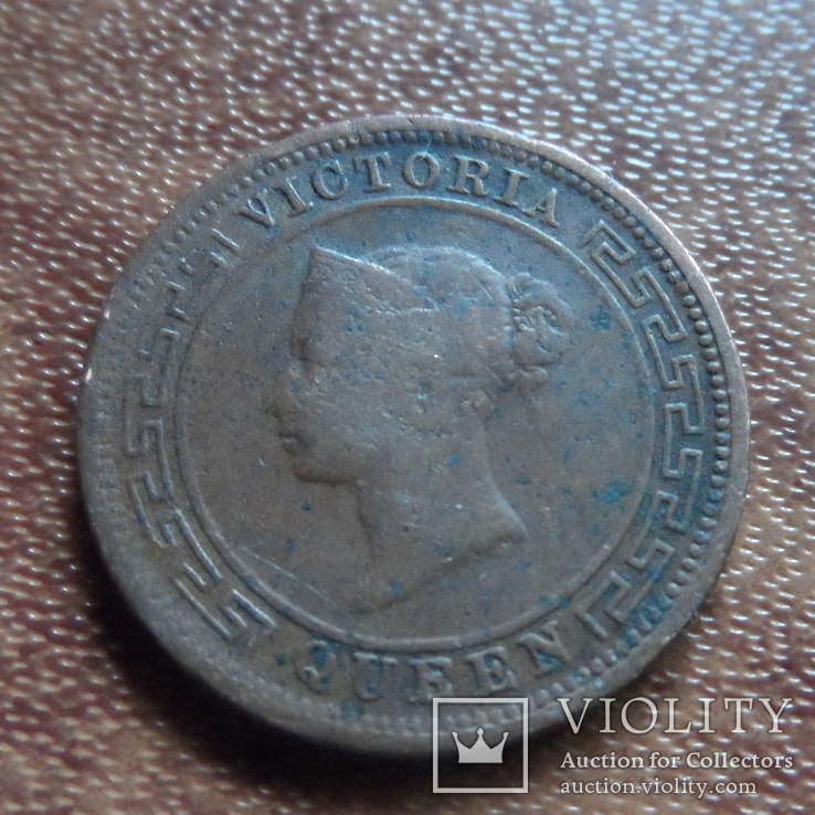 1/2 пол цента 1870 Цейлон     (М.3.5)~, фото №5
