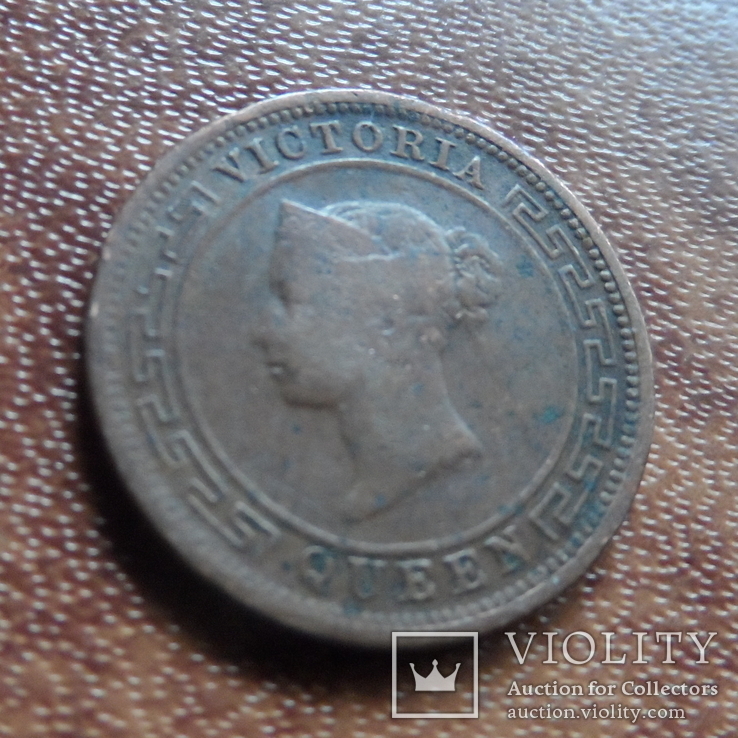 1/2 пол цента 1870 Цейлон     (М.3.5)~, фото №7