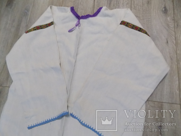 Гуцульська жіноча полотняна сорочка зшита вручну, фото №2