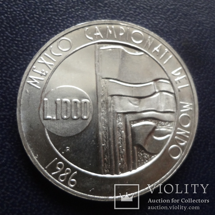 1000 лир 1986 Сан-Марино серебро   (е.6.1)~, фото №3