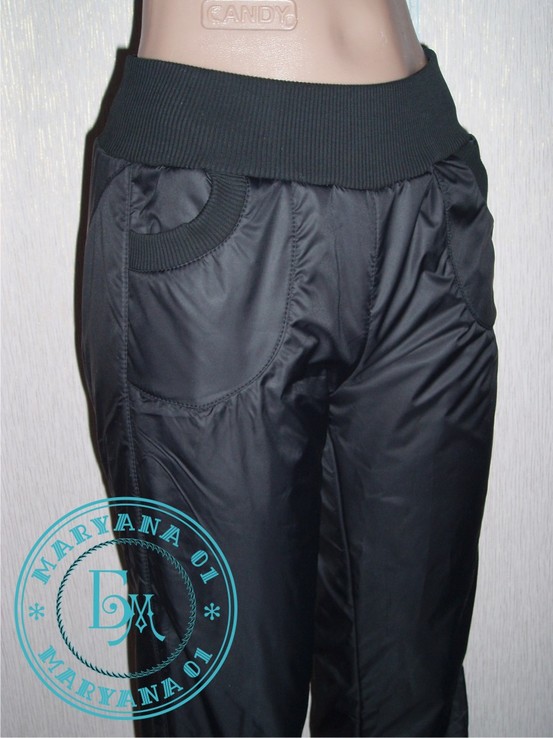 Зимние штаны на флисе очень тёплые размер S (44), фото №9