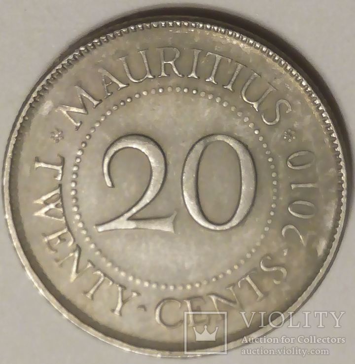 Маврикий 20 центов 2010, фото №2