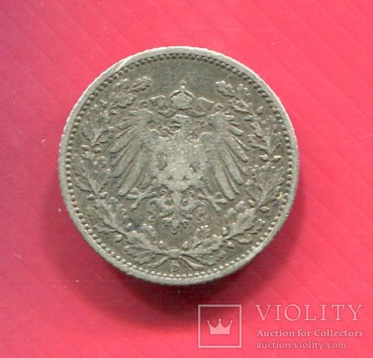 Германия 1/2 марки 1905 ,,D,,, фото №3